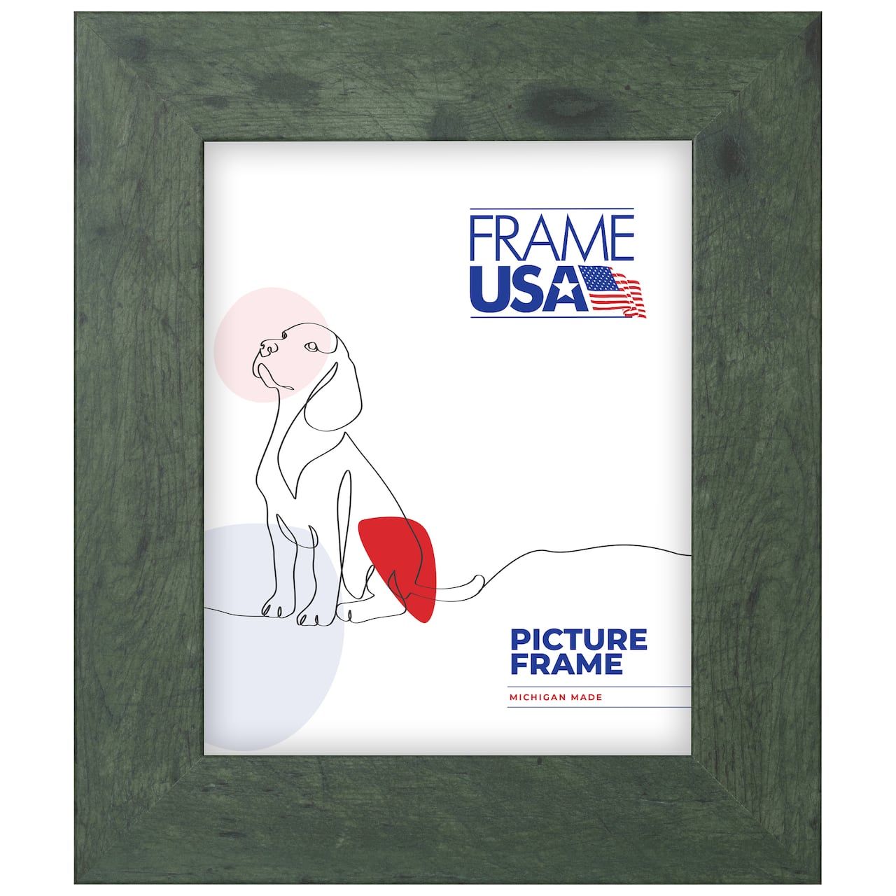 Frame USA Rustic Wide Green Single Image Picture Frame